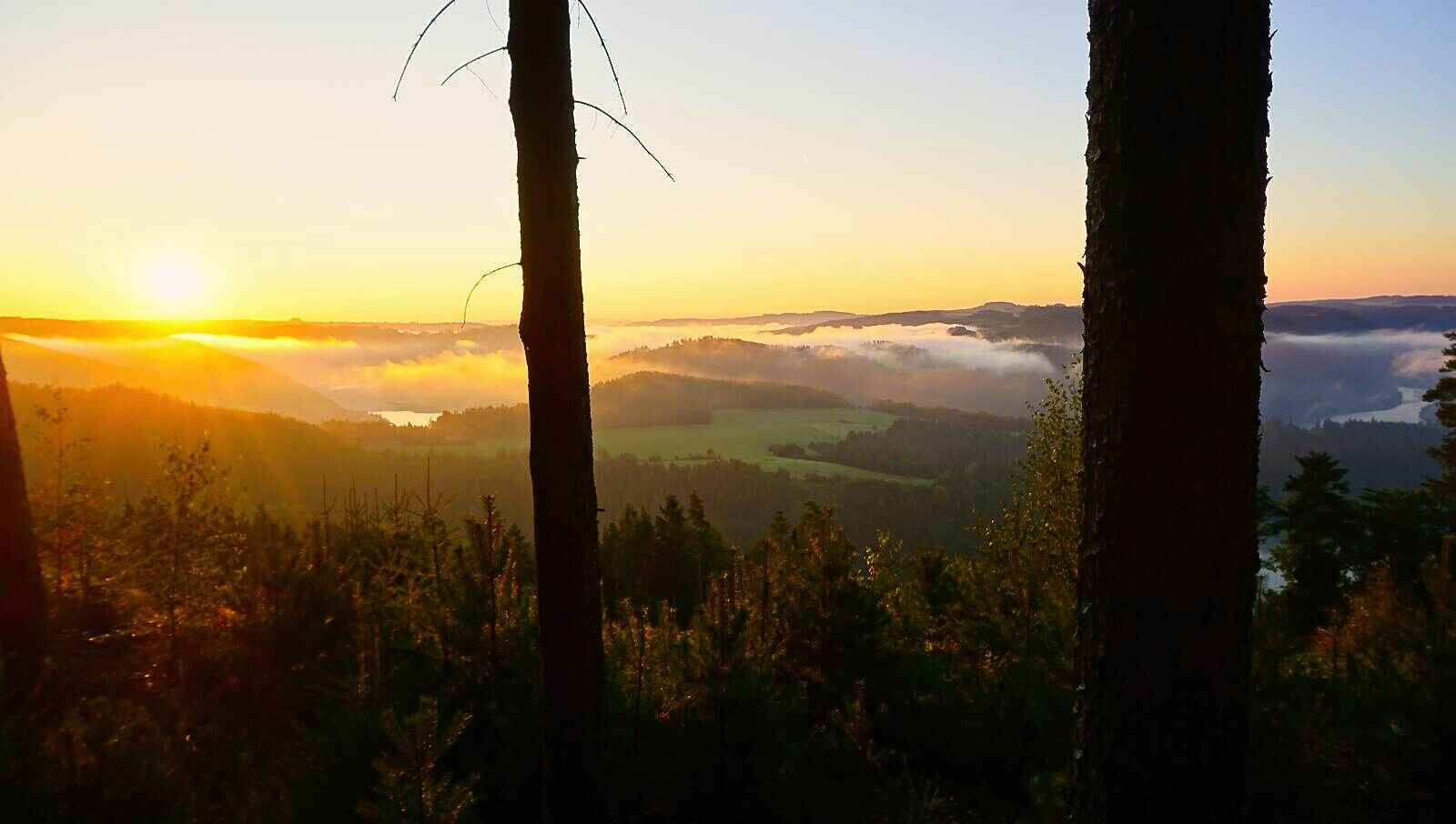 Hohewarte stausee sonnenaufgang new