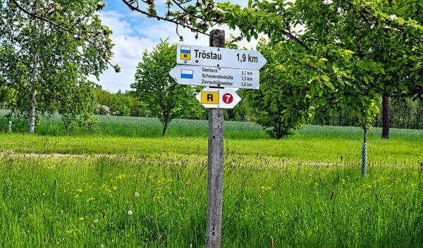 Wegweiser bei Leupoldsdorf
