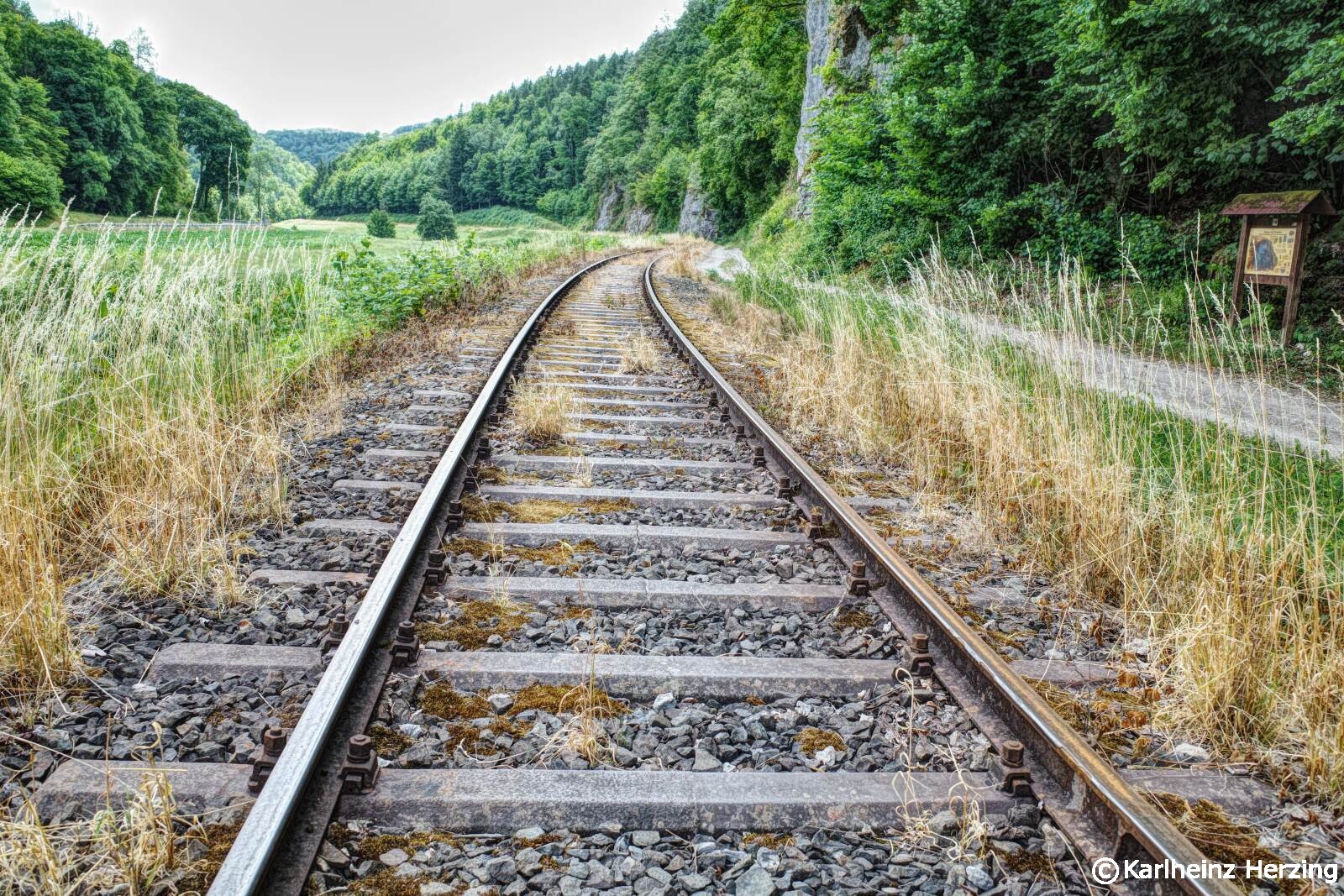 Gleise der Dampfbahn im Wiesenttal