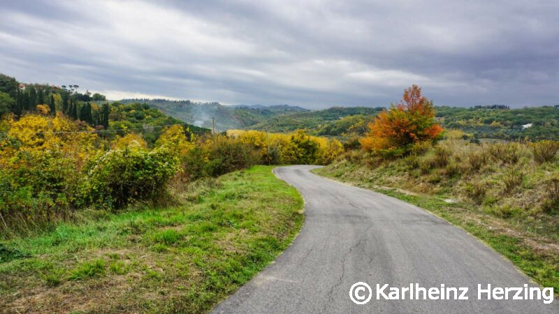 Franziskusweg erster tag strasse