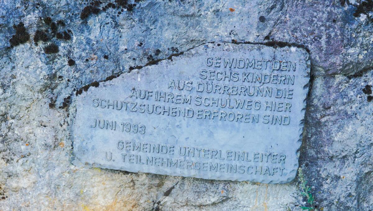 Gedenkstein erfrorene Kinder